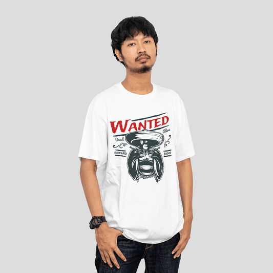 🤍 Men's Full Sleeve "Wanted" White T-Shirt | 100% Cotton 🌿 | Super Combed & Bio-Washed ✨ | Unisex Regular Fit 🔥