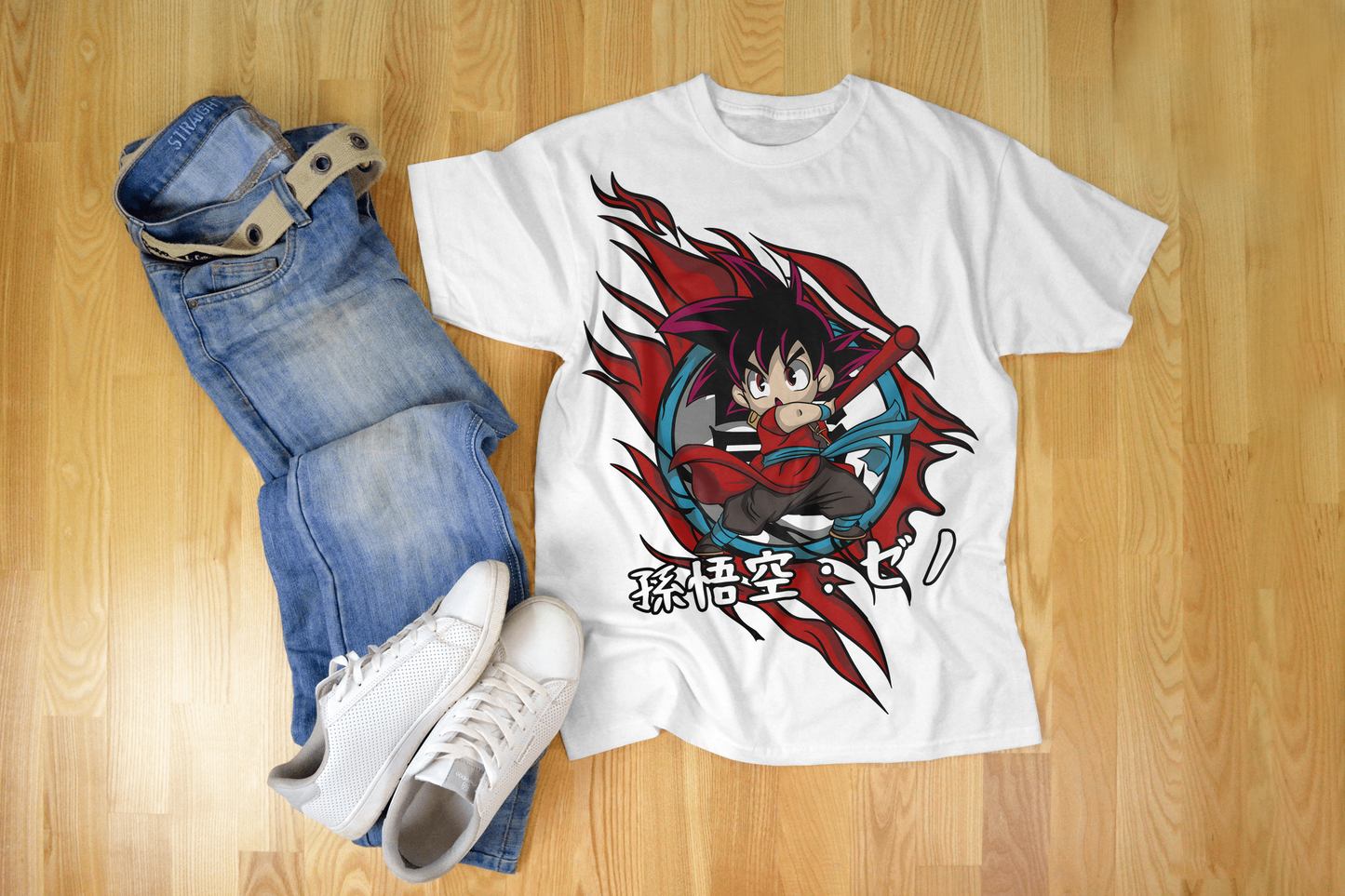 Goku Kawaii Anime T-Shirt - 180 GSM Super Combed Cotton | Front Print Unisex Tee