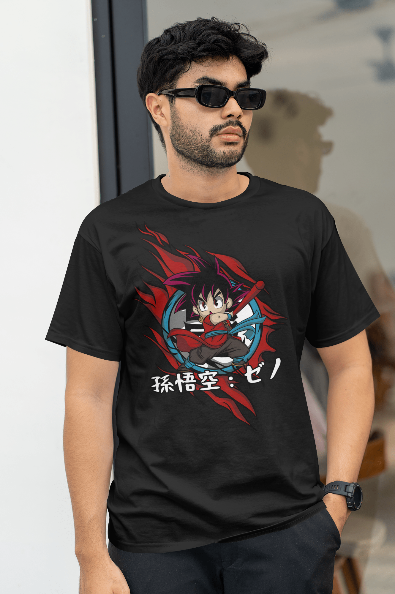 Goku Kawaii Anime T-Shirt - 180 GSM Super Combed Cotton | Front Print Unisex Tee
