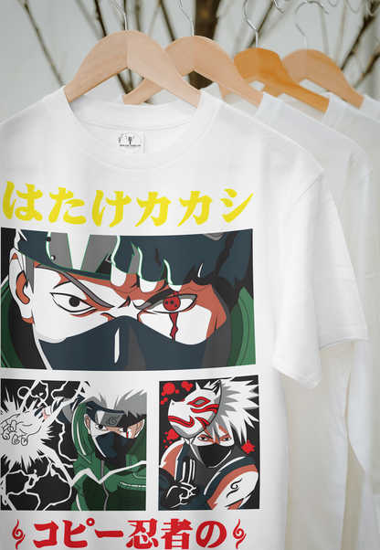 ⚡ Hatake Kakashi Anime Graphic T-Shirt | Unisex Standard Crew | 100% Cotton 🌿 | 2 Colors | Regular Fit ✨