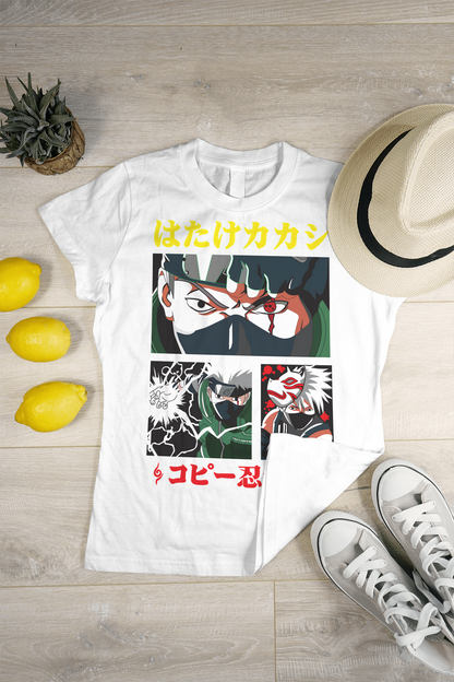 ⚡ Hatake Kakashi Anime Graphic T-Shirt | Unisex Standard Crew | 100% Cotton 🌿 | 2 Colors | Regular Fit ✨