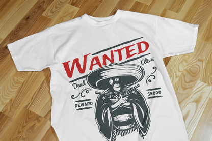 🤍 Men's Full Sleeve "Wanted" White T-Shirt | 100% Cotton 🌿 | Super Combed & Bio-Washed ✨ | Unisex Regular Fit 🔥