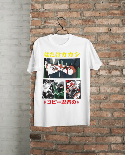 ⚡ Hatake Kakashi Anime Graphic T-Shirt | Unisex Standard Crew | 100% Cotton 🌿 | 2 Colors | Regular Fit ✨