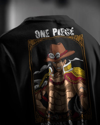 🔥 Portgas D. Ace Classic Crew T-Shirt for Men | 100% Cotton 🌿 | Anime Graphic Tee 🎌 | Comfort Fit | Premium Quality ✨